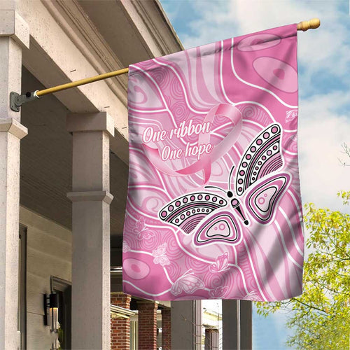Australia Breast Cancer Awareness Garden Flag Butterfly Pink Ribbon Aboriginal Art