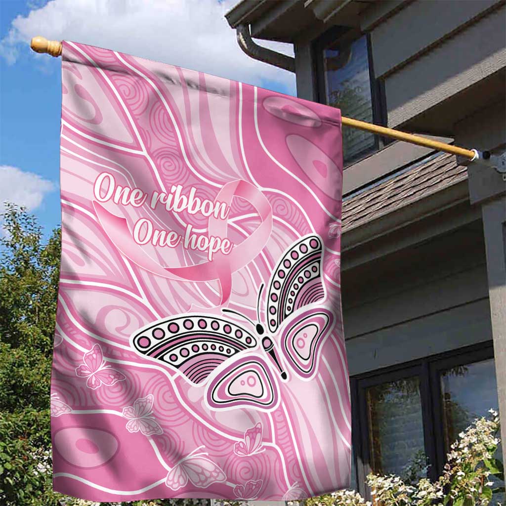 Australia Breast Cancer Awareness Garden Flag Butterfly Pink Ribbon Aboriginal Art