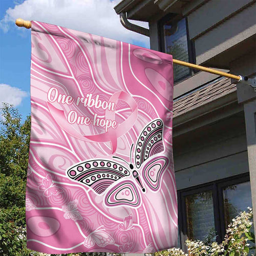 Australia Breast Cancer Awareness Garden Flag Butterfly Pink Ribbon Aboriginal Art