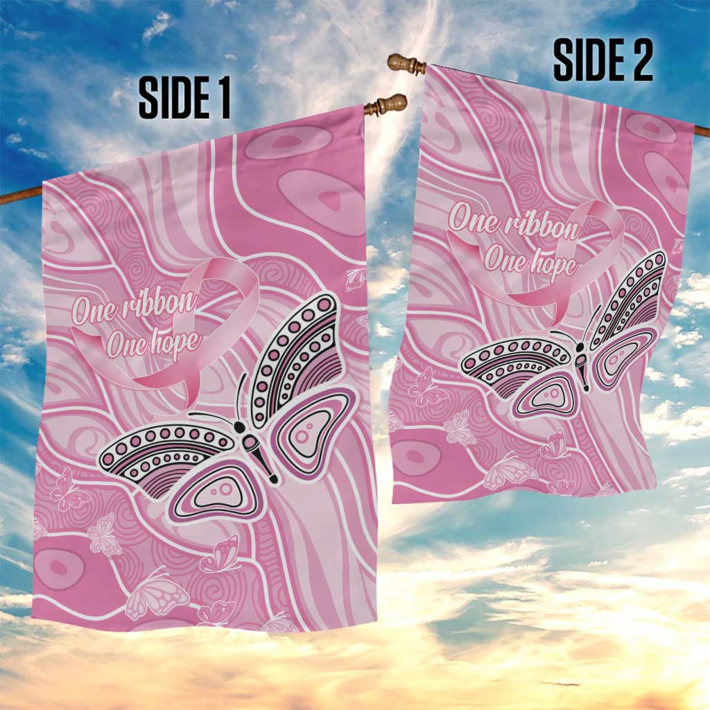 Australia Breast Cancer Awareness Garden Flag Butterfly Pink Ribbon Aboriginal Art