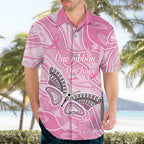 Australia Breast Cancer Awareness Personalised Hawaiian Shirt Butterfly Pink Ribbon Aboriginal Art