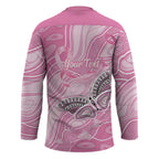 Australia Breast Cancer Awareness Personalised Hockey Jersey Butterfly Pink Ribbon Aboriginal Art