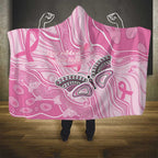 Australia Breast Cancer Awareness Hooded Blanket Butterfly Pink Ribbon Aboriginal Art