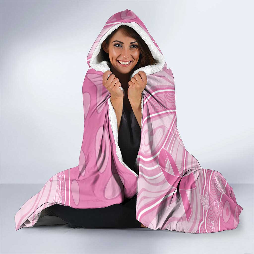 Australia Breast Cancer Awareness Hooded Blanket Butterfly Pink Ribbon Aboriginal Art