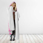 Australia Breast Cancer Awareness Hooded Blanket Butterfly Pink Ribbon Aboriginal Art