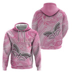 Australia Breast Cancer Awareness Personalised Hoodie Butterfly Pink Ribbon Aboriginal Art
