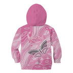 Australia Breast Cancer Awareness Personalised Kid Hoodie Butterfly Pink Ribbon Aboriginal Art
