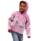 Australia Breast Cancer Awareness Personalised Kid Hoodie Butterfly Pink Ribbon Aboriginal Art