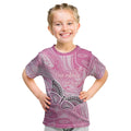 Australia Breast Cancer Awareness Personalised Kid T Shirt Butterfly Pink Ribbon Aboriginal Art