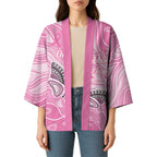 Australia Breast Cancer Awareness Personalised Kimono Butterfly Pink Ribbon Aboriginal Art