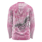 Australia Breast Cancer Awareness Personalised Long Sleeve Shirt Butterfly Pink Ribbon Aboriginal Art