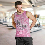 Australia Breast Cancer Awareness Personalised Men Tank Top Butterfly Pink Ribbon Aboriginal Art