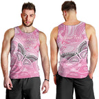 Australia Breast Cancer Awareness Personalised Men Tank Top Butterfly Pink Ribbon Aboriginal Art