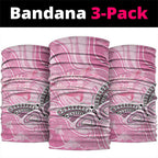 Australia Breast Cancer Awareness Neck Gaiter Butterfly Pink Ribbon Aboriginal Art