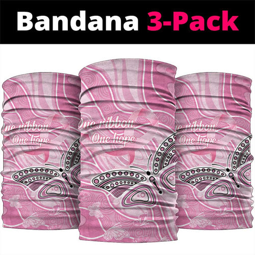 Australia Breast Cancer Awareness Neck Gaiter Butterfly Pink Ribbon Aboriginal Art