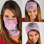 Australia Breast Cancer Awareness Neck Gaiter Butterfly Pink Ribbon Aboriginal Art