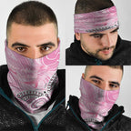 Australia Breast Cancer Awareness Neck Gaiter Butterfly Pink Ribbon Aboriginal Art