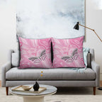 Australia Breast Cancer Awareness Pillow Cover Butterfly Pink Ribbon Aboriginal Art