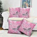 Australia Breast Cancer Awareness Pillow Cover Butterfly Pink Ribbon Aboriginal Art
