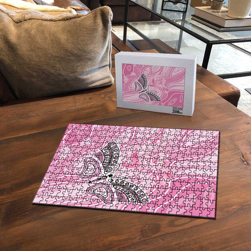 Australia Breast Cancer Awareness Puzzle Butterfly Pink Ribbon Aboriginal Art
