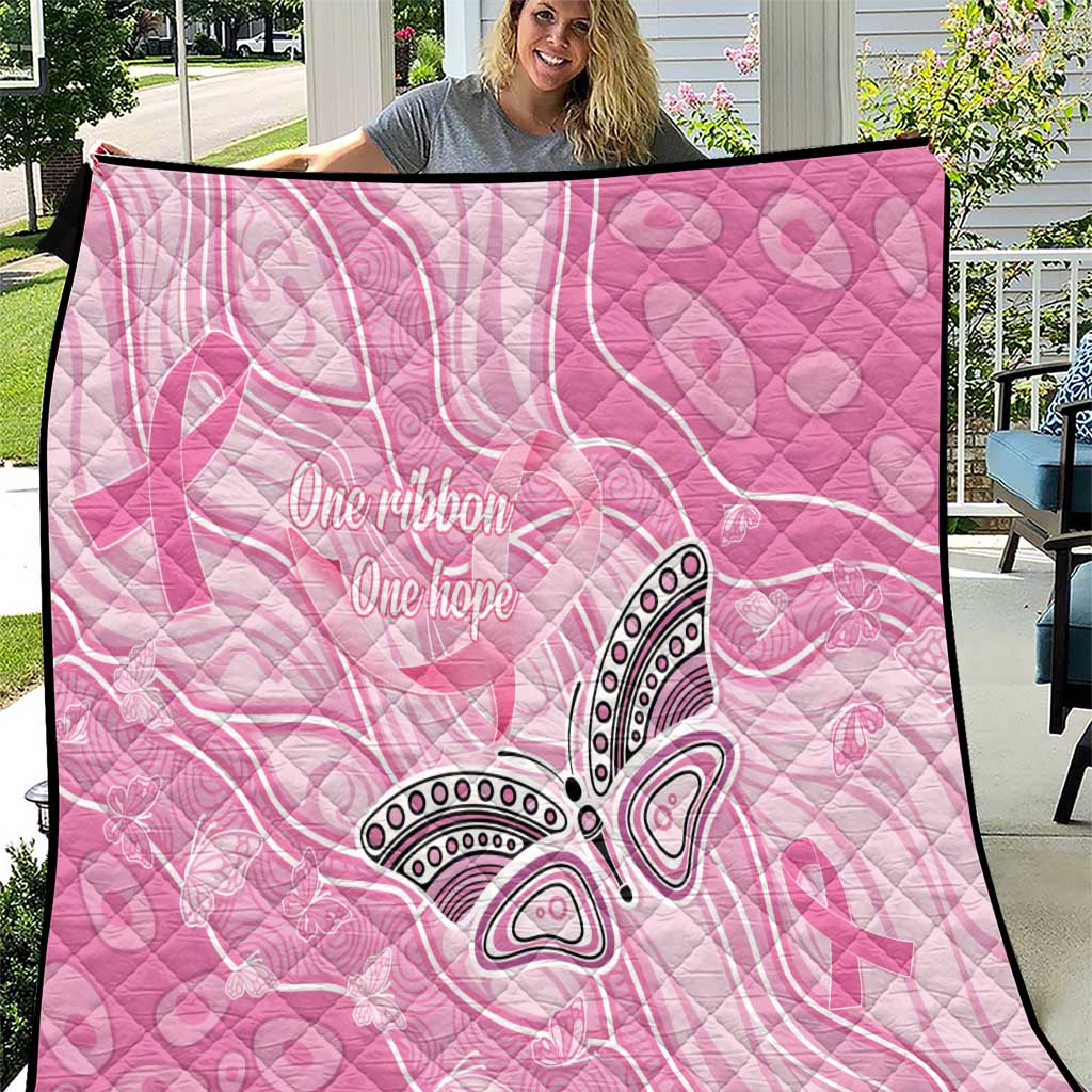 Australia Breast Cancer Awareness Quilt Butterfly Pink Ribbon Aboriginal Art