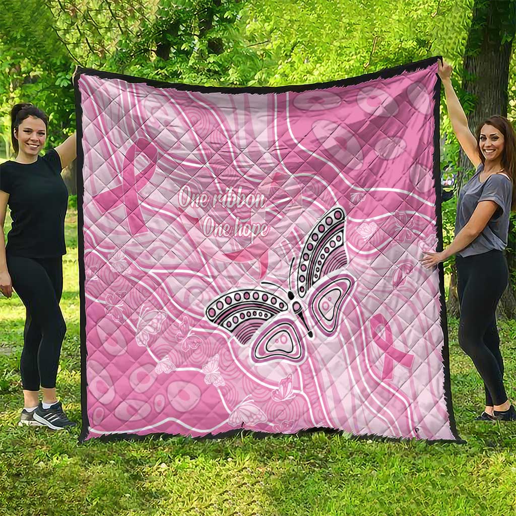 Australia Breast Cancer Awareness Quilt Butterfly Pink Ribbon Aboriginal Art