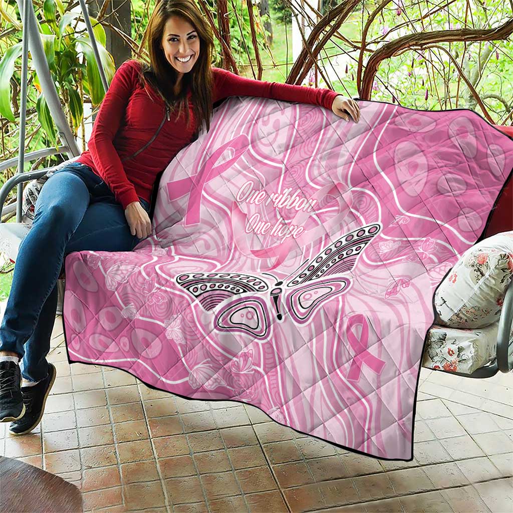 Australia Breast Cancer Awareness Quilt Butterfly Pink Ribbon Aboriginal Art