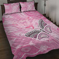 Australia Breast Cancer Awareness Quilt Bed Set Butterfly Pink Ribbon Aboriginal Art