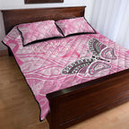 Australia Breast Cancer Awareness Quilt Bed Set Butterfly Pink Ribbon Aboriginal Art