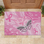Australia Breast Cancer Awareness Rubber Doormat Butterfly Pink Ribbon Aboriginal Art