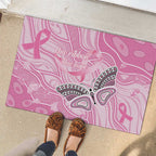Australia Breast Cancer Awareness Rubber Doormat Butterfly Pink Ribbon Aboriginal Art