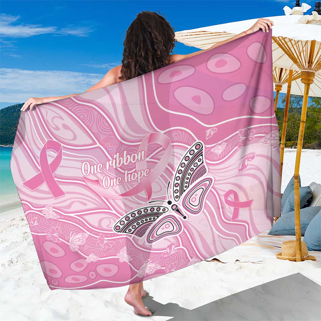 Australia Breast Cancer Awareness Sarong Butterfly Pink Ribbon Aboriginal Art