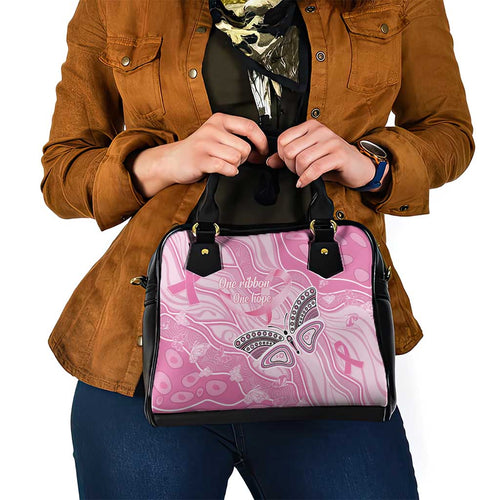 Australia Breast Cancer Awareness Shoulder Handbag Butterfly Pink Ribbon Aboriginal Art