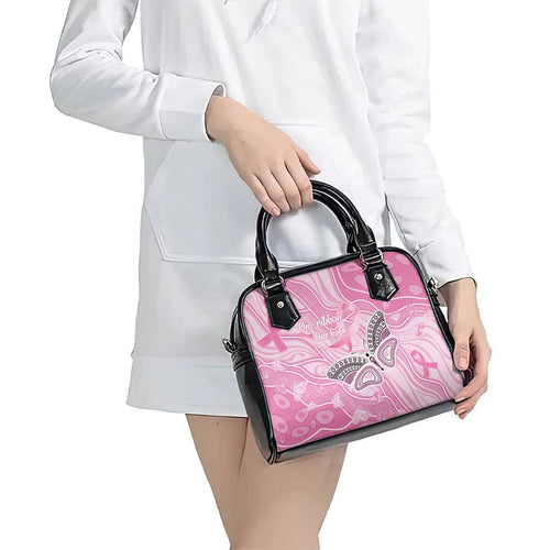 Australia Breast Cancer Awareness Shoulder Handbag Butterfly Pink Ribbon Aboriginal Art