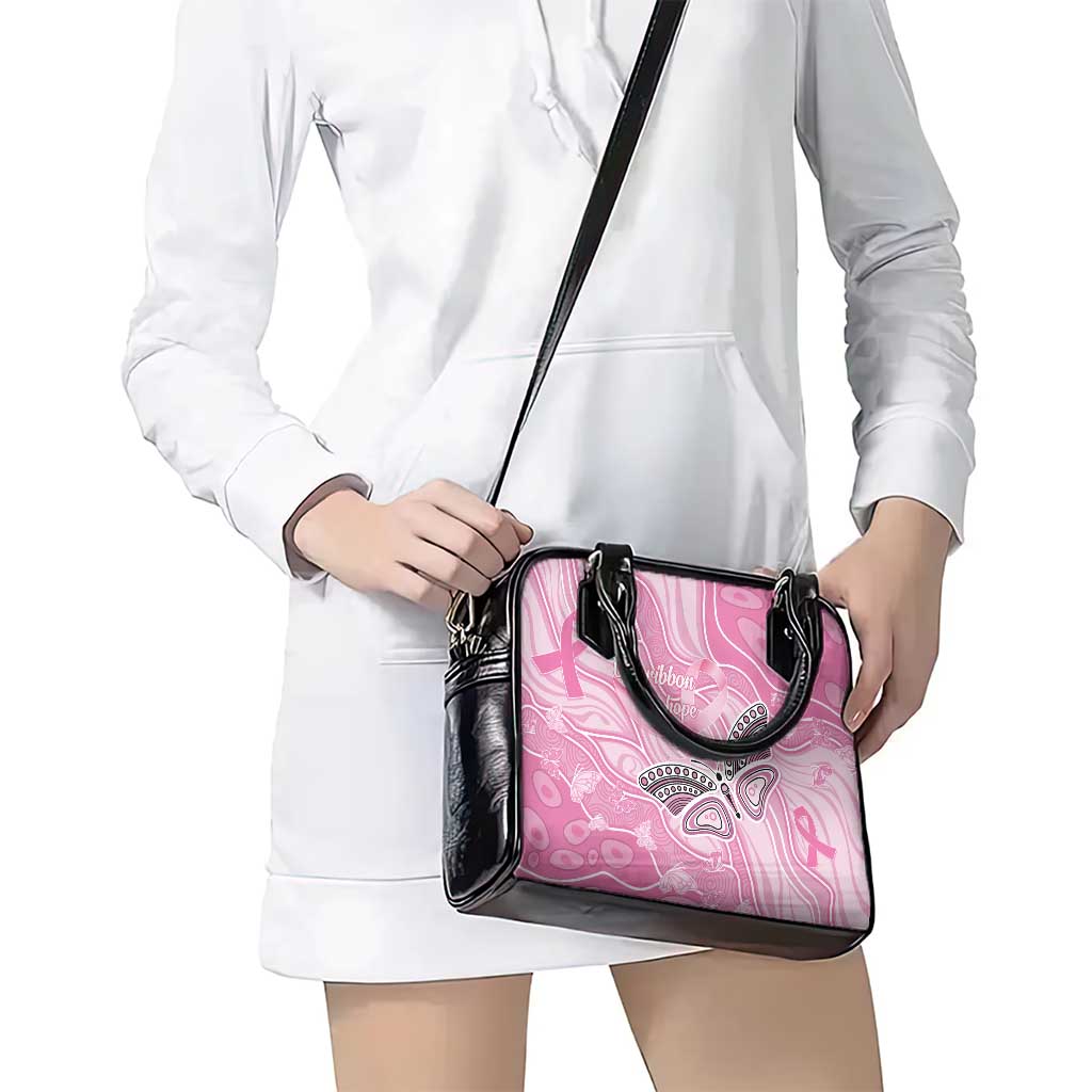 Australia Breast Cancer Awareness Shoulder Handbag Butterfly Pink Ribbon Aboriginal Art