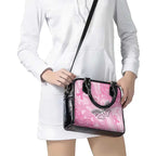 Australia Breast Cancer Awareness Shoulder Handbag Butterfly Pink Ribbon Aboriginal Art