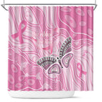Australia Breast Cancer Awareness Shower Curtain Butterfly Pink Ribbon Aboriginal Art