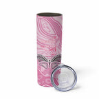 Australia Breast Cancer Awareness Personalised Skinny Tumbler Butterfly Pink Ribbon Aboriginal Art
