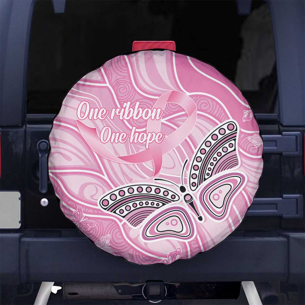 Australia Breast Cancer Awareness Spare Tire Cover Butterfly Pink Ribbon Aboriginal Art