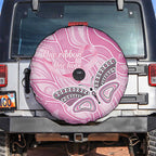 Australia Breast Cancer Awareness Spare Tire Cover Butterfly Pink Ribbon Aboriginal Art