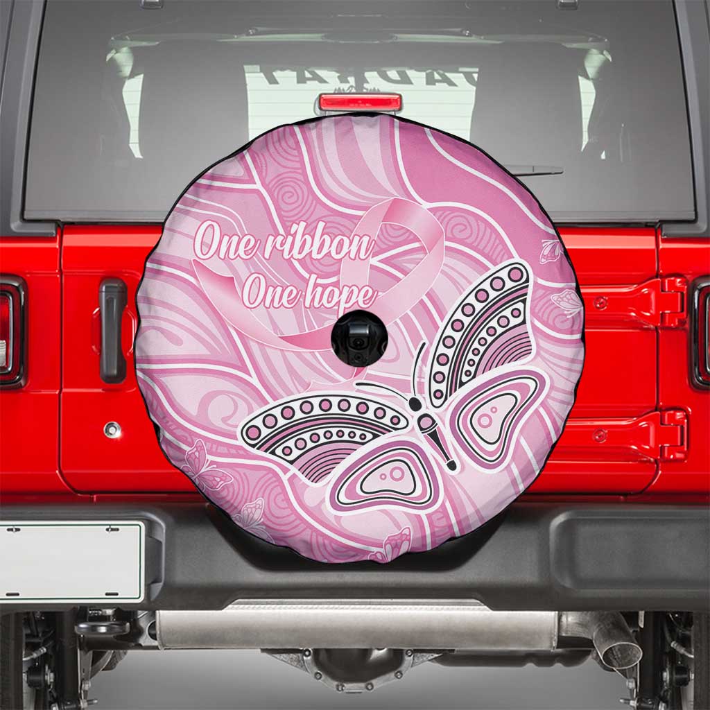 Australia Breast Cancer Awareness Spare Tire Cover Butterfly Pink Ribbon Aboriginal Art
