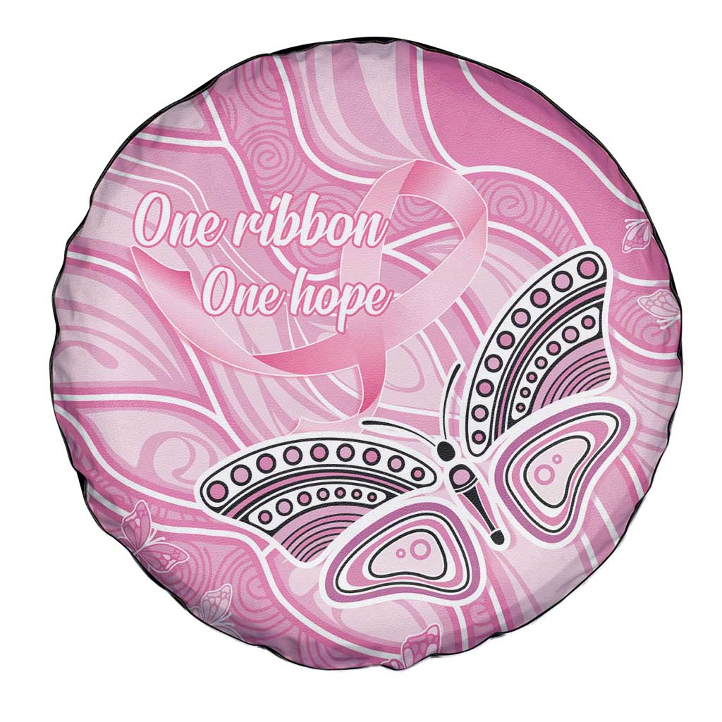 Australia Breast Cancer Awareness Spare Tire Cover Butterfly Pink Ribbon Aboriginal Art