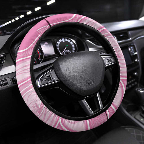 Australia Breast Cancer Awareness Steering Wheel Cover Butterfly Pink Ribbon Aboriginal Art