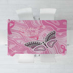 Australia Breast Cancer Awareness Tablecloth Butterfly Pink Ribbon Aboriginal Art