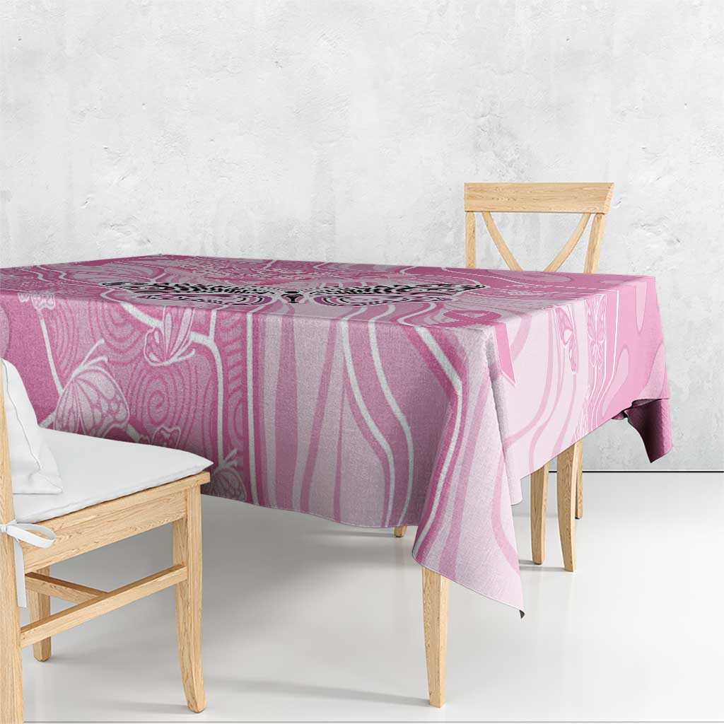 Australia Breast Cancer Awareness Tablecloth Butterfly Pink Ribbon Aboriginal Art