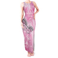 Australia Breast Cancer Awareness Personalised Tank Maxi Dress Butterfly Pink Ribbon Aboriginal Art