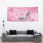 Australia Breast Cancer Awareness Tapestry Butterfly Pink Ribbon Aboriginal Art