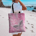 Australia Breast Cancer Awareness Tote Bag Butterfly Pink Ribbon Aboriginal Art