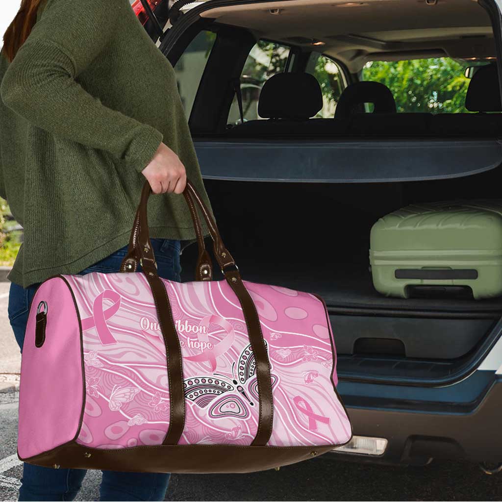 Australia Breast Cancer Awareness Travel Bag Butterfly Pink Ribbon Aboriginal Art