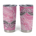 Australia Breast Cancer Awareness Personalised Tumbler Cup Butterfly Pink Ribbon Aboriginal Art